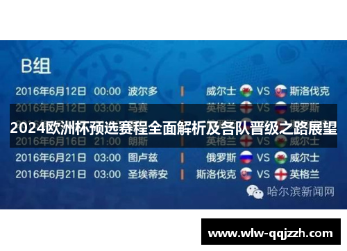 2024欧洲杯预选赛程全面解析及各队晋级之路展望